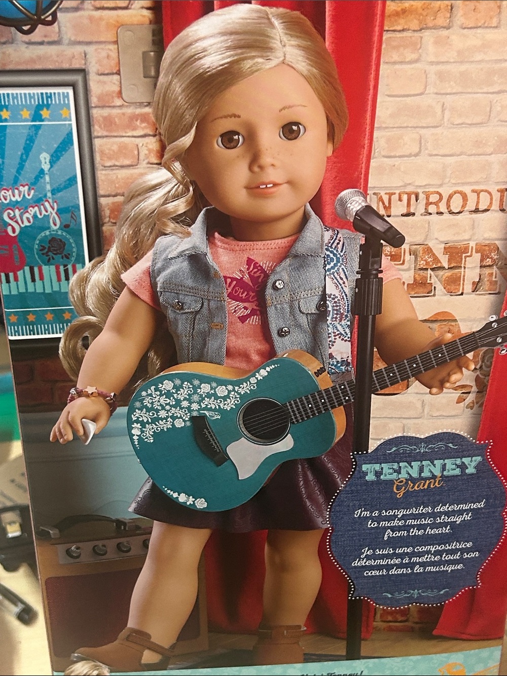 American Girl Tenney Grant Doll with Pink Top and Purple Skirt - Picture 3 of 8